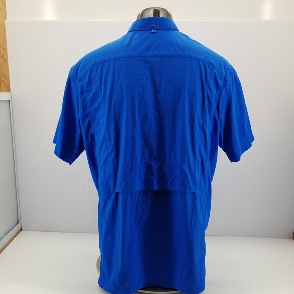 Under Armour Fish Hunter Button Up Shirt Mens 2XL Blue Vented Heatgear Fishing - Picture 7 of 9